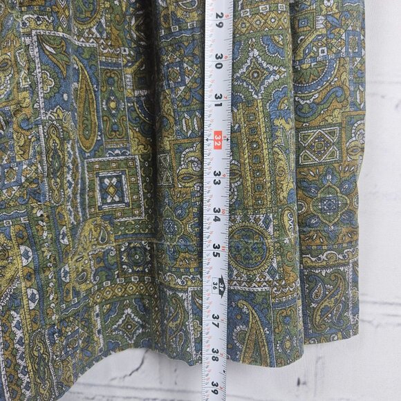 Vintage Dress Handmade Knee Length Midi Short Sleeve Womens M Pleated Zipper - Picture 13 of 15